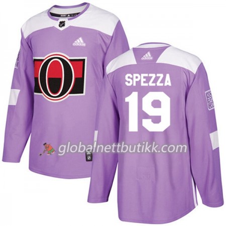 Ottawa Senators Hockeydrakt Jason Spezza 19 2017-2018 Purple Fights Cancer Practice Adidas Authentic - Herre